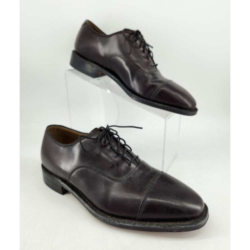 Johnston‎ & Murphy Optima Oxford Mens 6 Brown Leather Cap Toe Dress Shoes